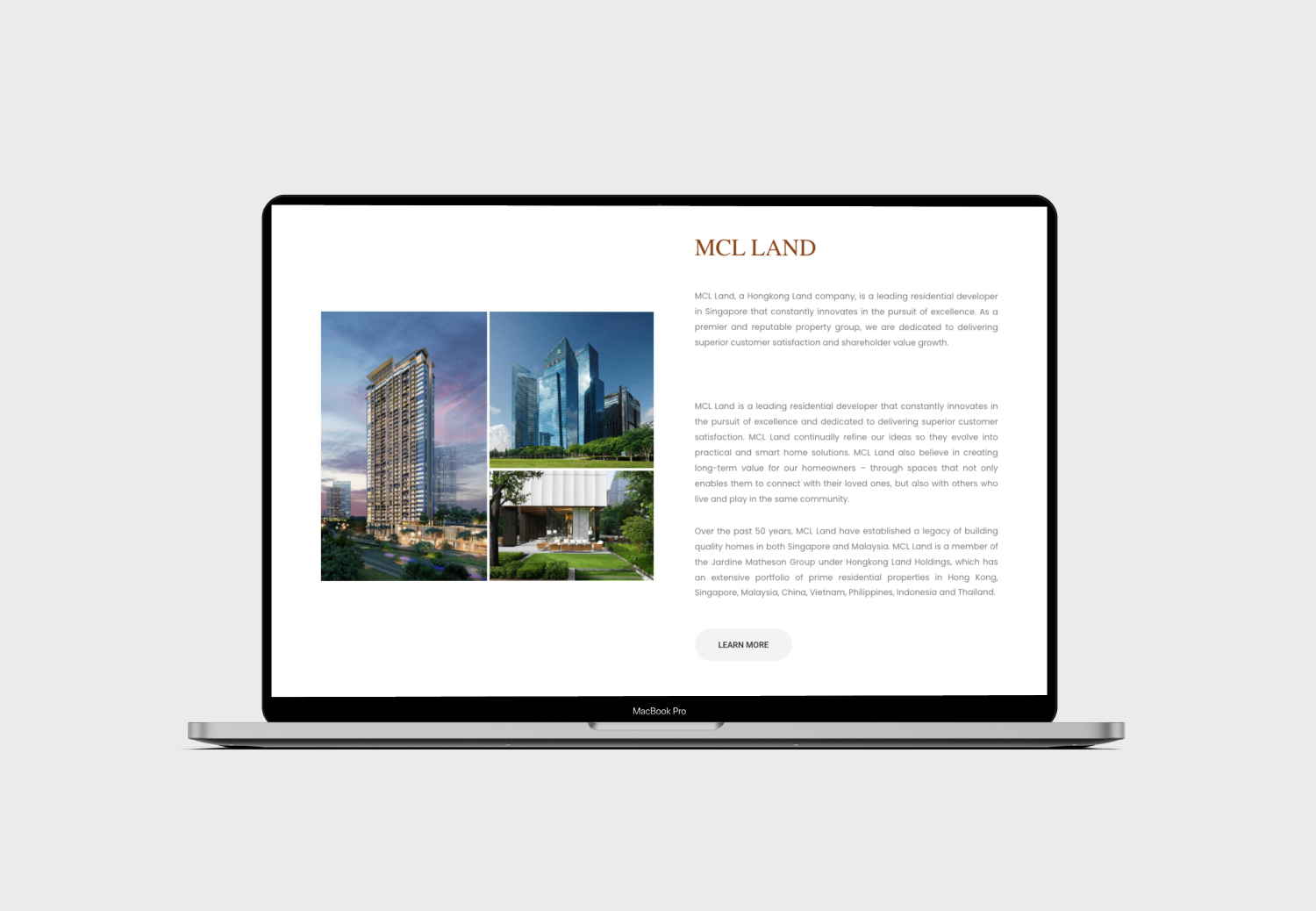 property project web design